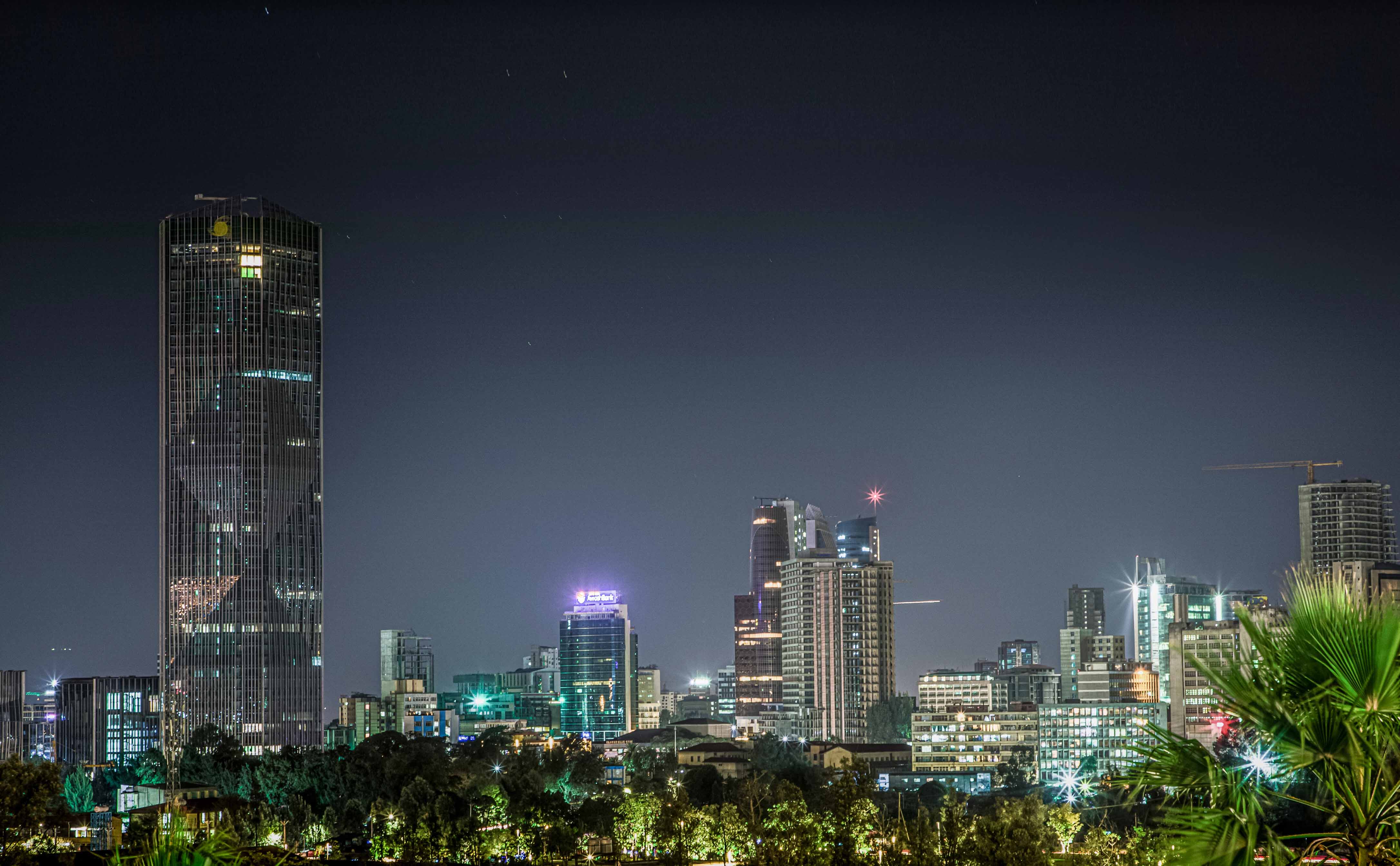 Addis Ababa city at night